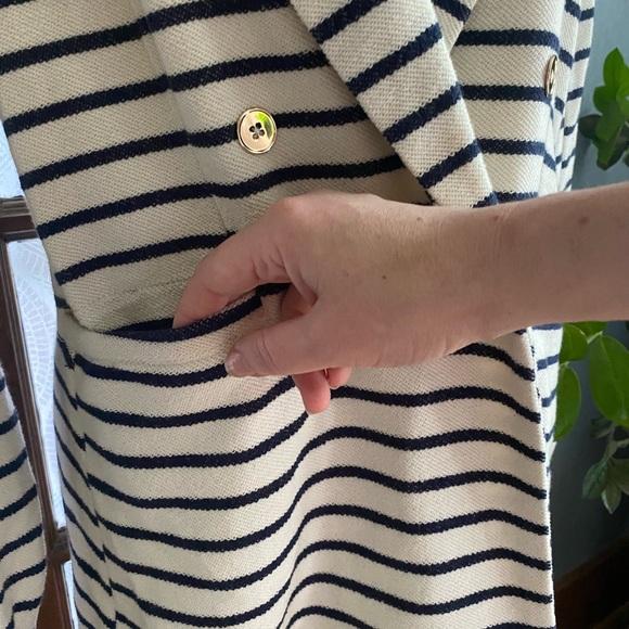 Joie NWOT Nautical Striped Boucle Sweater Knit Oversized Boyfriend Blazer Jacket - Picture 15 of 15